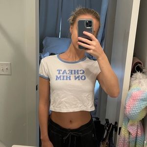 SOLD Call Her Daddy “CHEAT ON HIM” Cropped T-shirt